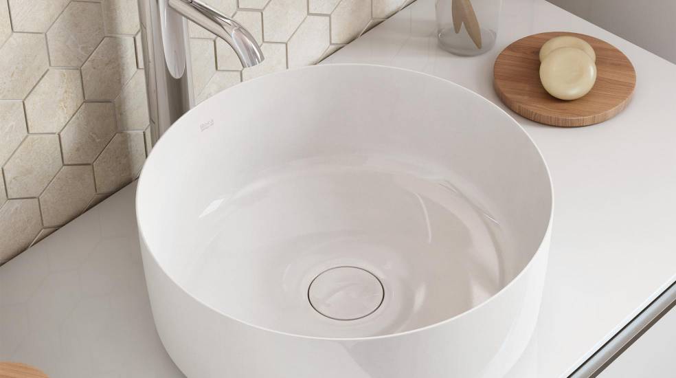 Inspira basin by Roca manufactured in Fineceramic®