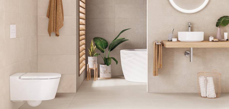 Minimal bathroom with Roca products