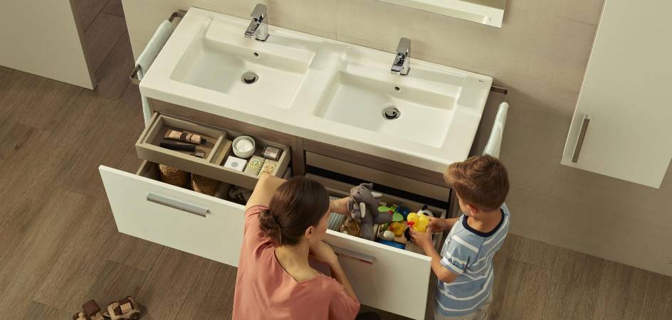 Prisma high-capacity bathroom furniture unit