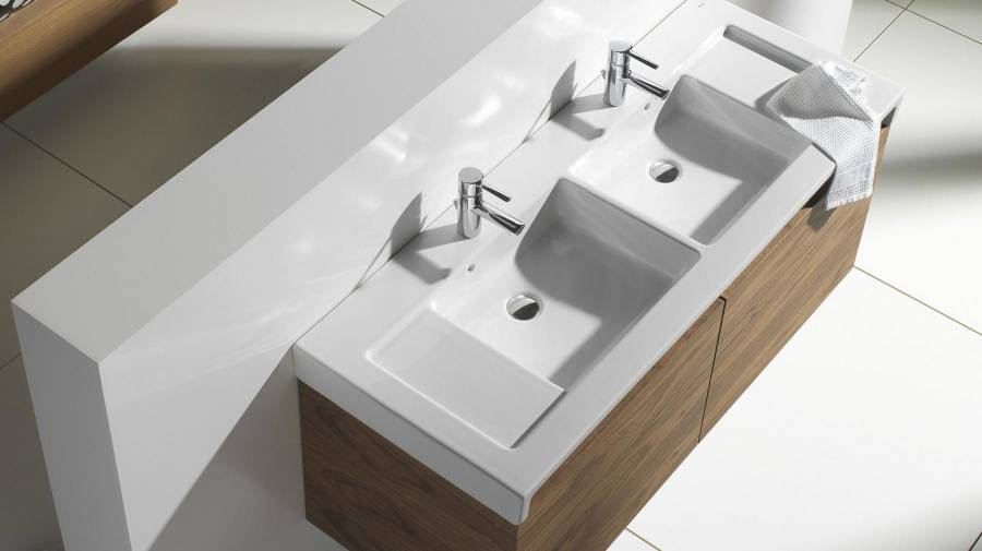 Stratum high-capacity bathroom furniture unit